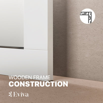 Eviva Aberdeen 72" x 30" Rectangular White Wooden Framed Mirror