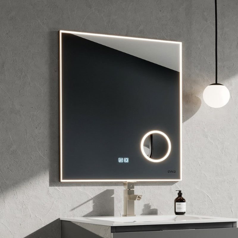 Eviva Illuminate LED Bathroom Mirror – Chrome Aluminum Frame (EVMR550 Series)