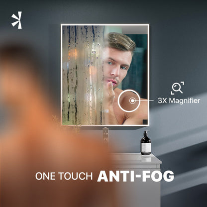 Eviva Illuminate LED Bathroom Mirror – Chrome Aluminum Frame (EVMR550 Series)