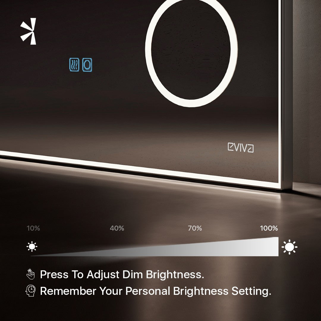 Eviva Illuminate LED Bathroom Mirror – Chrome Aluminum Frame (EVMR550 Series)