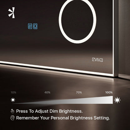 Eviva Illuminate LED Bathroom Mirror – Chrome Aluminum Frame (EVMR550 Series)