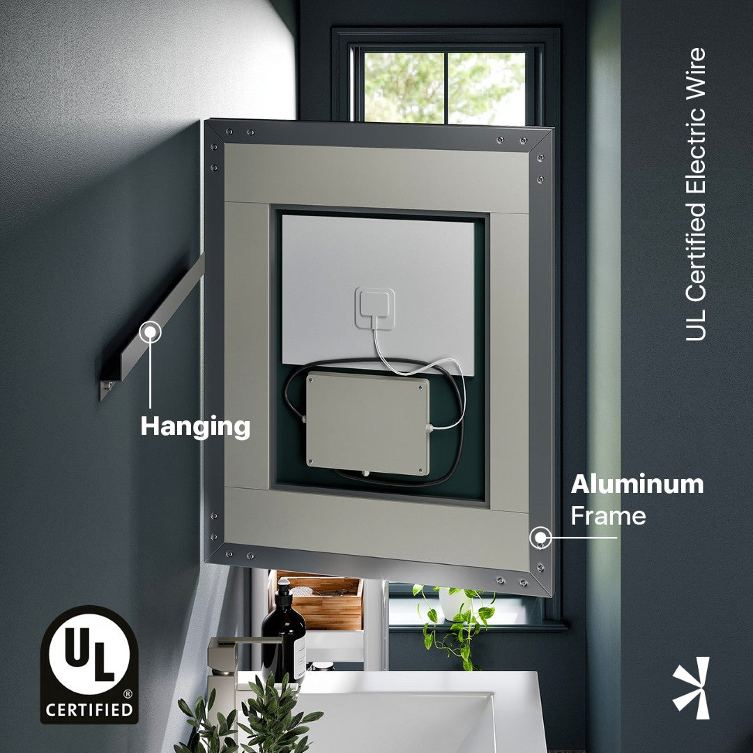 Eviva Illuminate LED Bathroom Mirror – Chrome Aluminum Frame (EVMR550 Series)