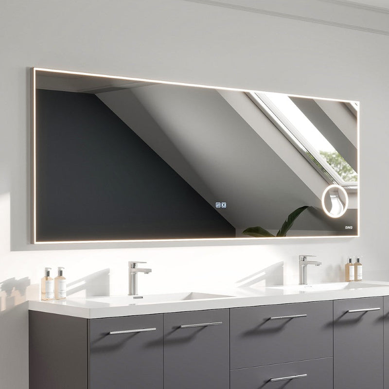Eviva Illuminate LED Bathroom Mirror – Chrome Aluminum Frame (EVMR550 Series)