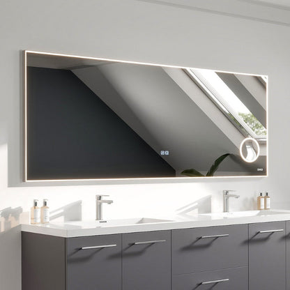 Eviva Illuminate LED Bathroom Mirror – Chrome Aluminum Frame (EVMR550 Series)