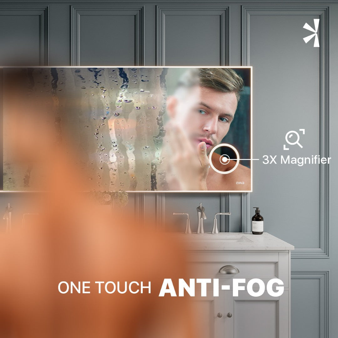 Eviva Illuminate LED Bathroom Mirror – Chrome Aluminum Frame (EVMR550 Series)