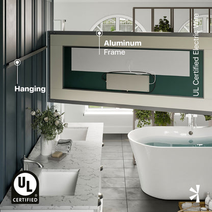 Eviva Illuminate LED Bathroom Mirror – Chrome Aluminum Frame (EVMR550 Series)