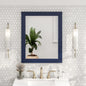 Eviva Acclaim 60" x 30" Rectangular Blue Wooden Framed Mirror