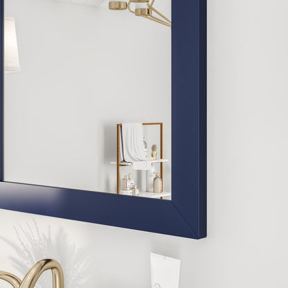 Eviva Acclaim 60" x 30" Rectangular Blue Wooden Framed Mirror