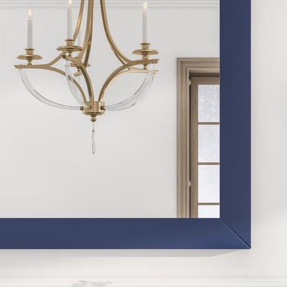 Eviva Acclaim 60" x 30" Rectangular Blue Wooden Framed Mirror