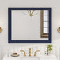 Eviva Acclaim 60" x 30" Rectangular Blue Wooden Framed Mirror