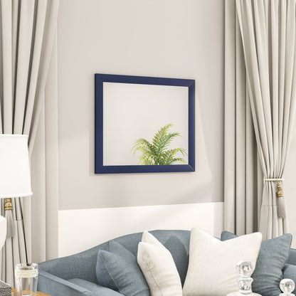 Eviva Acclaim 60" x 30" Rectangular Blue Wooden Framed Mirror