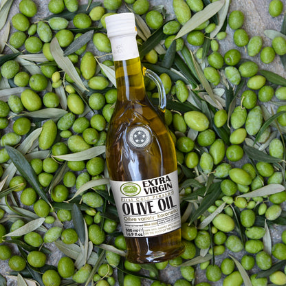 KORVEL Greek Extra Virgin Olive Oil, Amphora 16.9 fl oz (500ml) - 6 pack