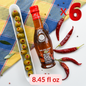 KORVEL Greek Extra Virgin Olive Oil with Chili Pepper, Amphora 8.45 fl oz (250ml) - 6 pack