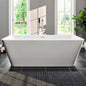 Eviva Eclipse Glossy White Acrylic Freestanding Bathtub