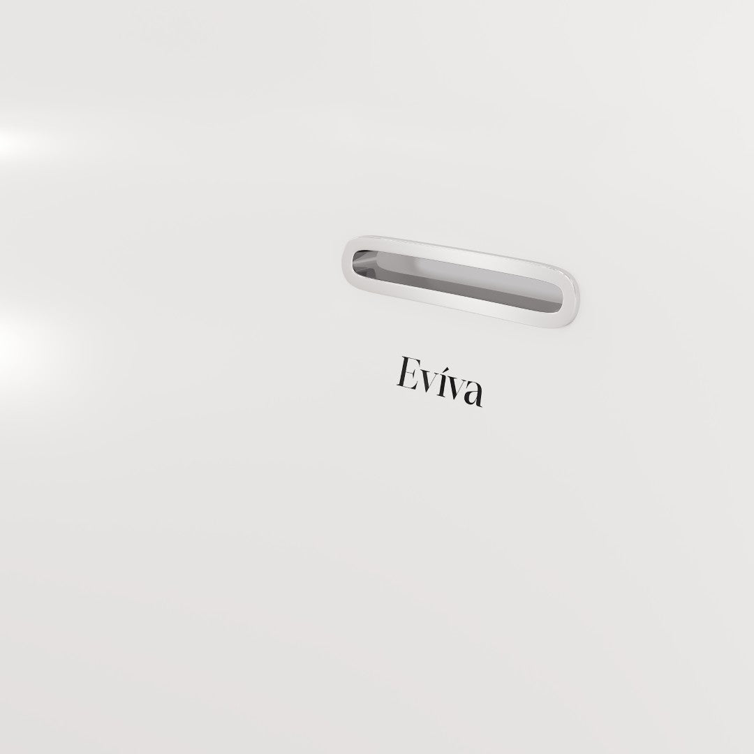 Eviva Luna Glossy White Acrylic Slipper Freestanding Bathtub