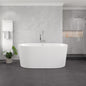 Eviva Aura Glossy White Acrylic Oval Freestanding Bathtub