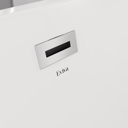 Eviva Aura Glossy White Acrylic Oval Freestanding Bathtub