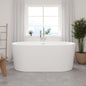 Eviva Aura Glossy White Acrylic Oval Freestanding Bathtub