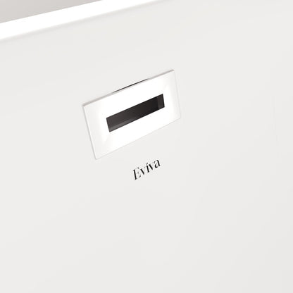Eviva Aura Glossy White Acrylic Oval Freestanding Bathtub