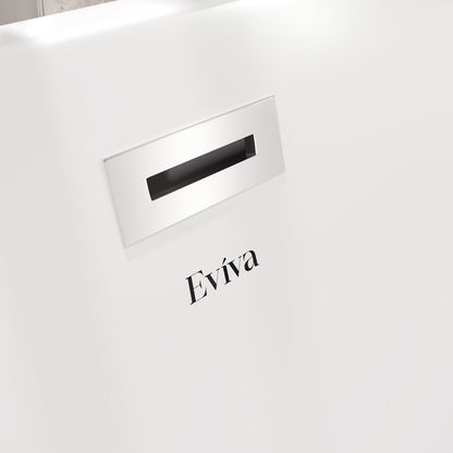 Eviva Aura Glossy White Acrylic Oval Freestanding Bathtub