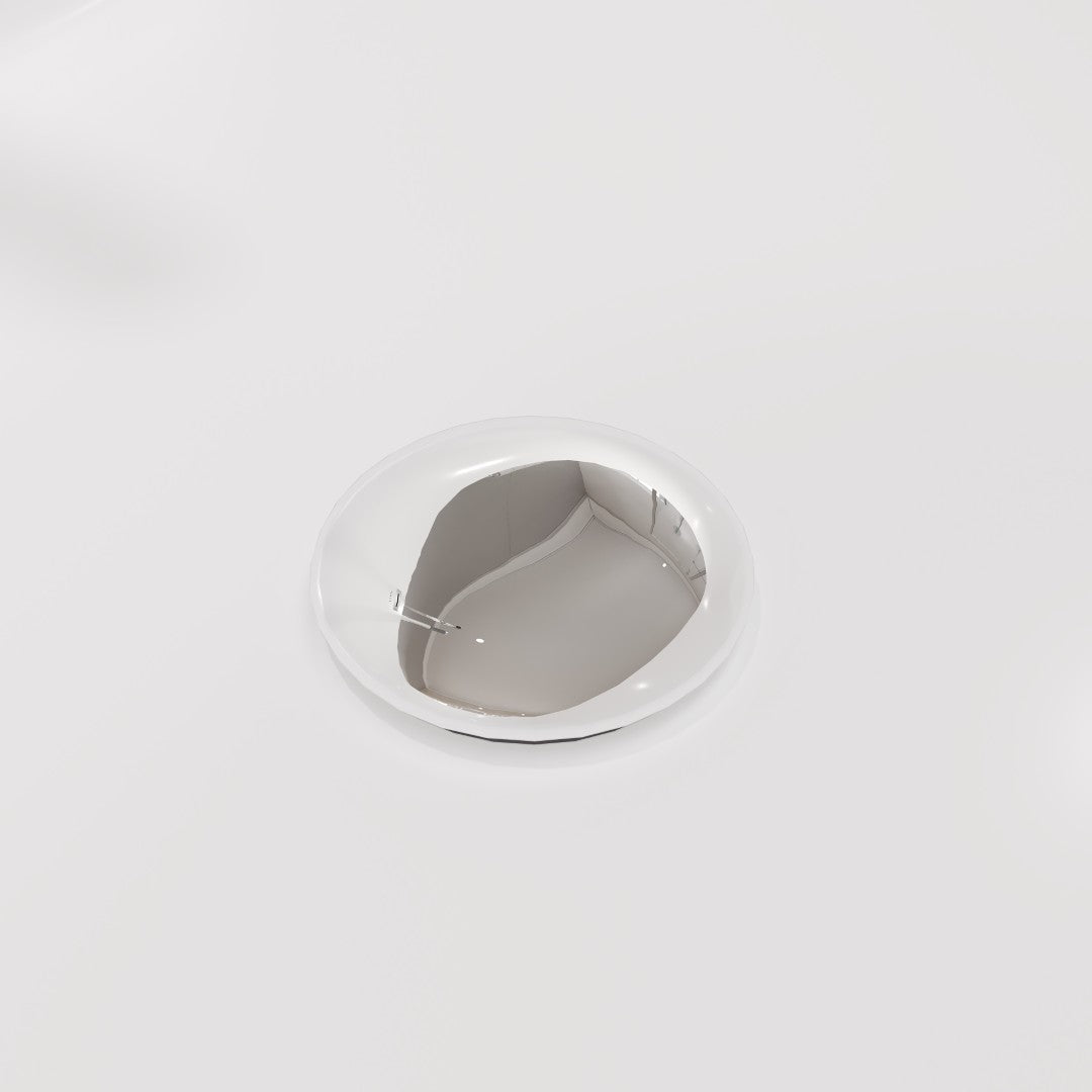 Eviva Aura Glossy White Acrylic Oval Freestanding Bathtub