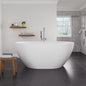 Eviva Opal Glossy White Acrylic Oval Freestanding Bathub