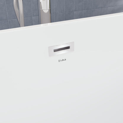 Eviva Opal Glossy White Acrylic Oval Freestanding Bathub
