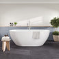 Eviva Opal Glossy White Acrylic Oval Freestanding Bathub