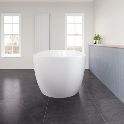 Eviva Opal Glossy White Acrylic Oval Freestanding Bathub