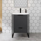 Eviva Onyx Wall Mount Bath Vanity with Solid Surface Top and Integrated Sink (26"-48")