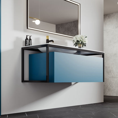 Eviva Modena Wall Mount Bath Vanity with Solid Surface Top and Integrated Sink (32"-51")
