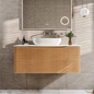 Eviva Leah Wall Mount Bath Vanity with Solid Surface Top and Integrated Sink (32"-39")