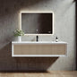 Eviva Nets Wall Mount Bath Vanity with Solid Surface Top and Integrated Sink (32"-44")