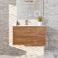 Eviva Prancer Wall Mount Bath Vanity with Solid Surface Top and Integrated Sink