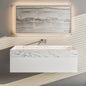 Eviva Fritti Wall Mount Bath Vanity with Carrara Marble Top and Integrated Sink