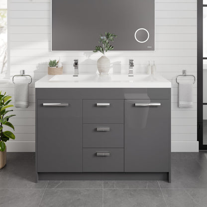 Eviva Lugano Bath Vanity with Acrylic Top and Integrated Sink (24"-84")