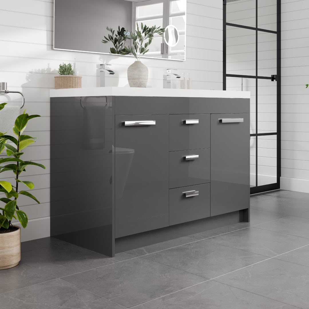 Eviva Lugano Bath Vanity with Acrylic Top and Integrated Sink (24"-84")
