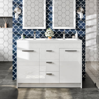 Eviva Lugano Bath Vanity with Acrylic Top and Integrated Sink (24"-84")