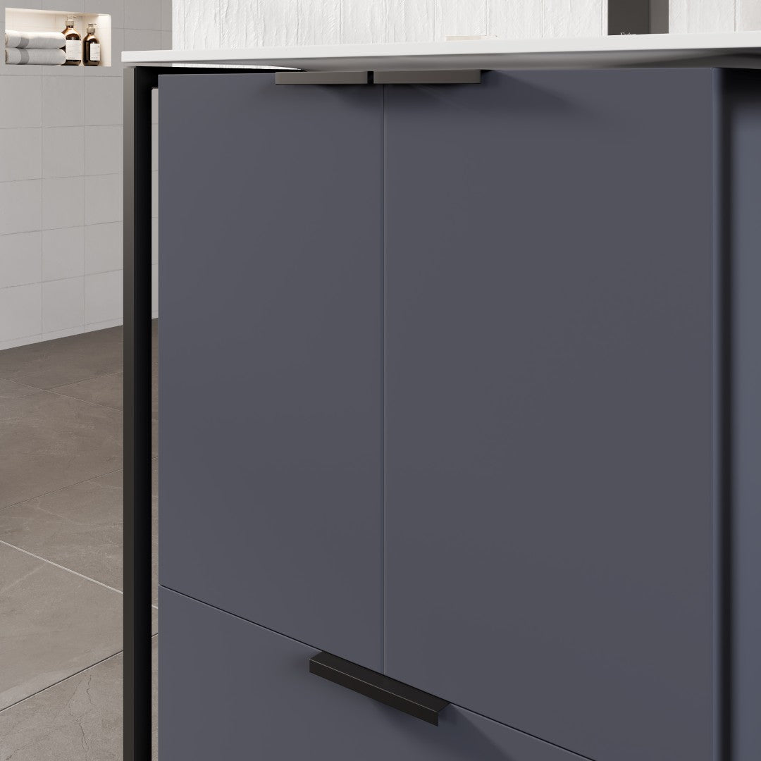 Eviva Moma Bath Vanity with Solid Surface Top and Integrated Sink (24"-32")