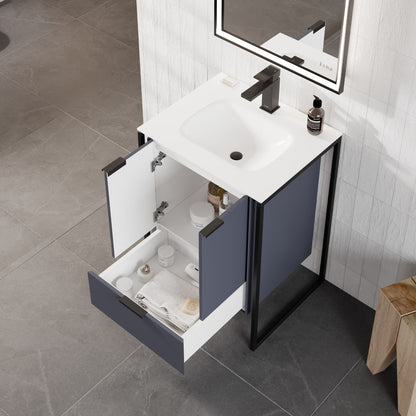 Eviva Moma Bath Vanity with Solid Surface Top and Integrated Sink (24"-32")