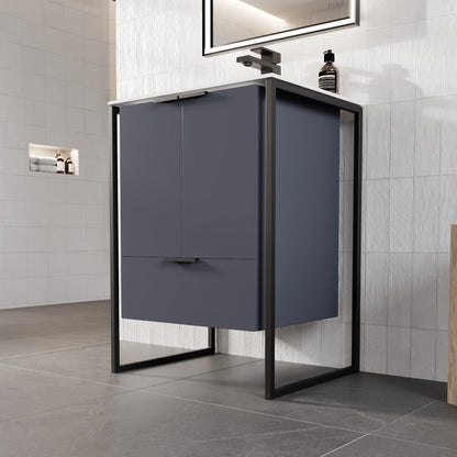 Eviva Moma Bath Vanity with Solid Surface Top and Integrated Sink (24"-32")