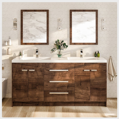 Eviva Lugano Bath Vanity with Acrylic Top and Integrated Sink (24"-84")
