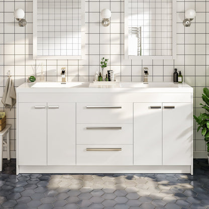 Eviva Lugano Bath Vanity with Acrylic Top and Integrated Sink (24"-84")