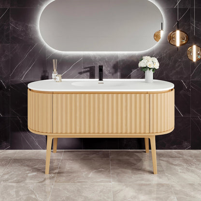 Eviva Haven Wall Mount Bath Vanity with Solid Surface Top and Integrated Sink (39"-71")