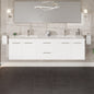 Eviva Lumina Wall Mount Bath Vanity with Acrylic Top and Integrated Sinks