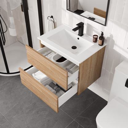 Eviva Joy Bath Vanity with Porcelain Top and Integrated Sink (24"-40")