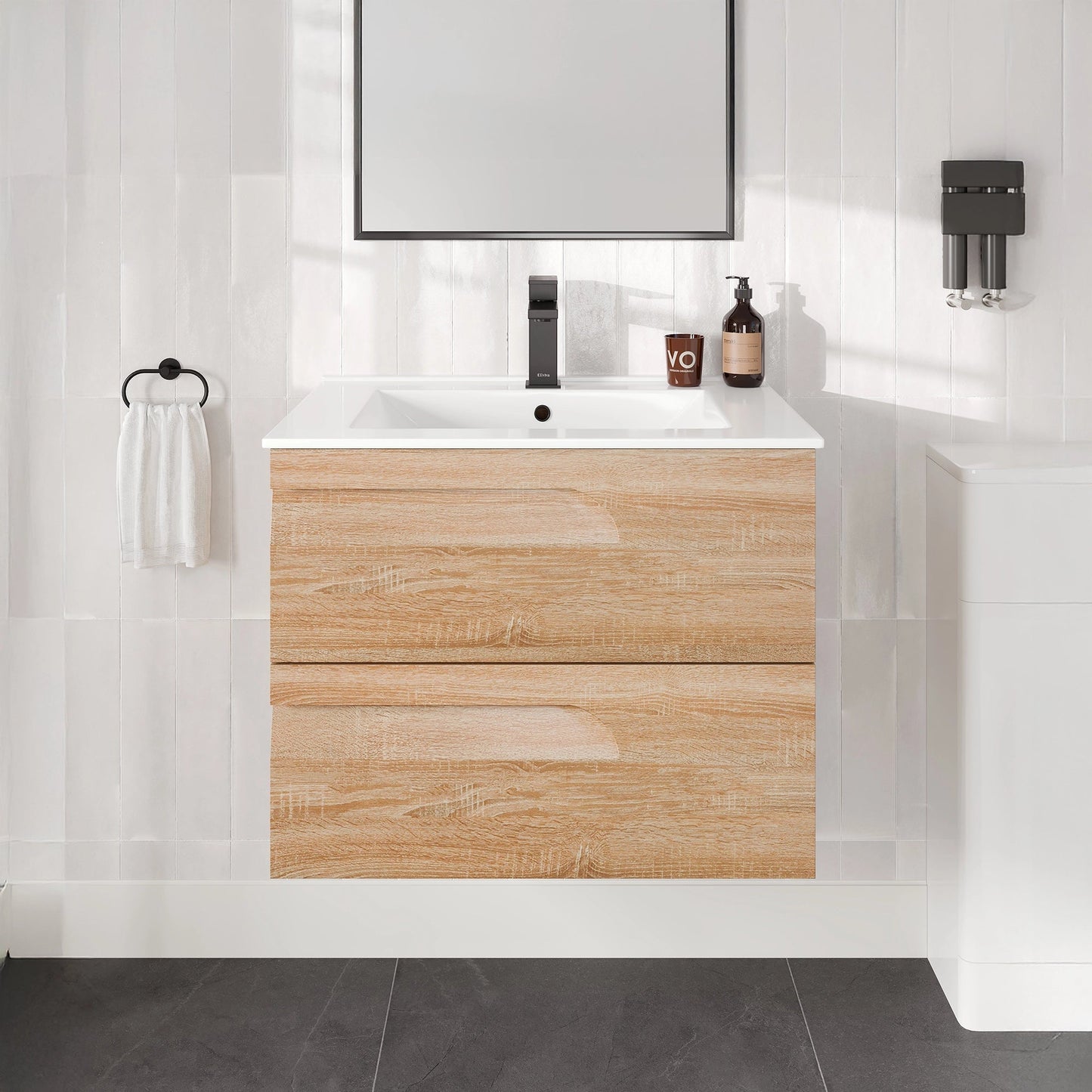 Eviva Joy Bath Vanity with Porcelain Top and Integrated Sink (24"-40")