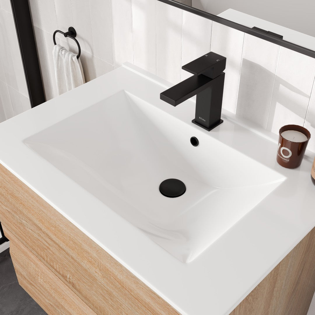 Eviva Joy Bath Vanity with Porcelain Top and Integrated Sink (24"-40")