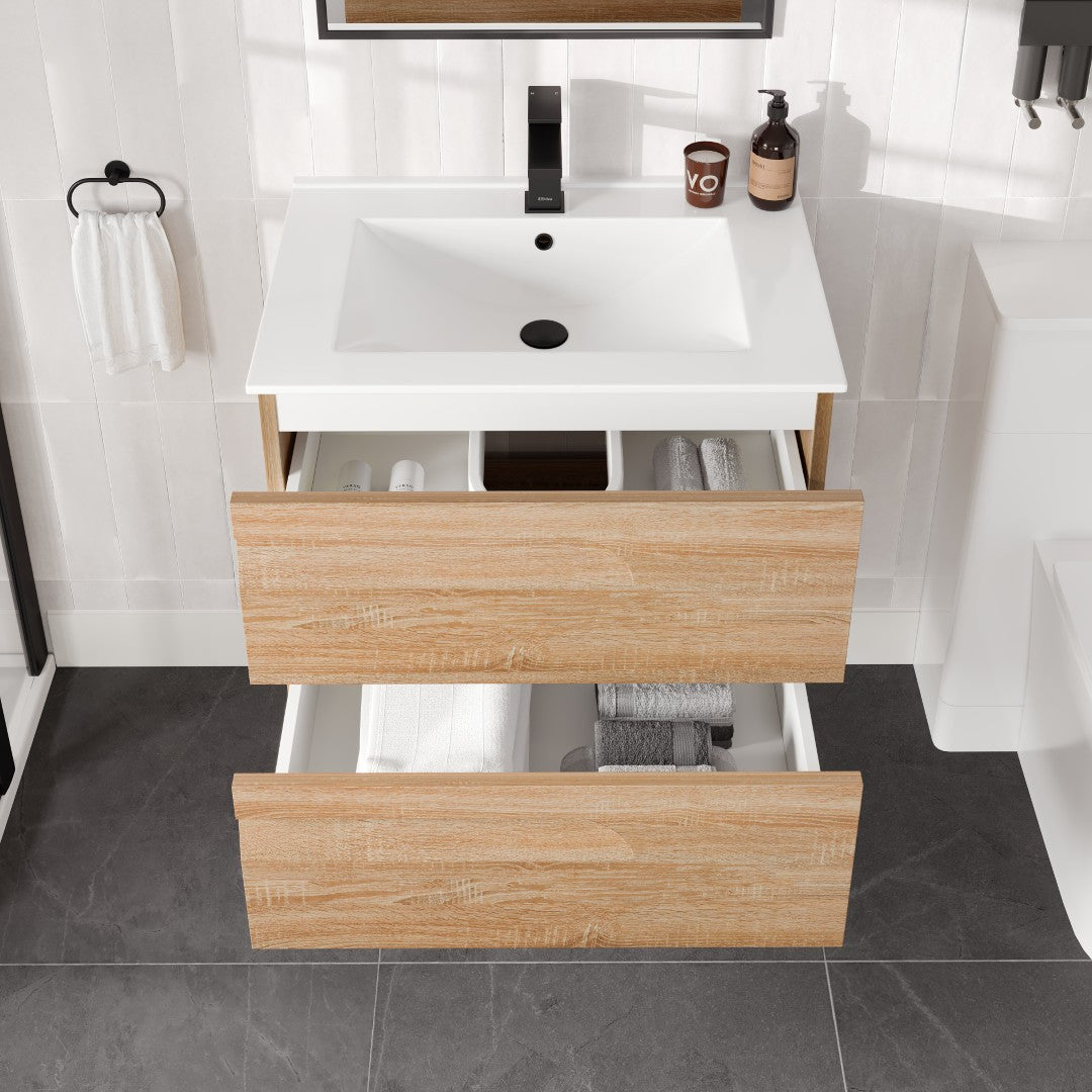 Eviva Joy Bath Vanity with Porcelain Top and Integrated Sink (24"-40")