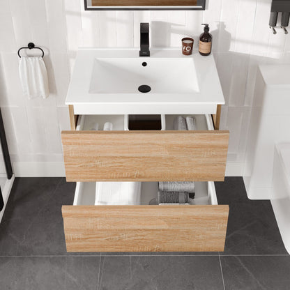 Eviva Joy Bath Vanity with Porcelain Top and Integrated Sink (24"-40")